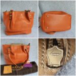 Tods Tote Bag Orange with Calf Leather and Gold Hardware #OOLT-1 - Image 2