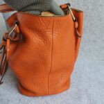 Tods Tote Bag Orange with Calf Leather and Gold Hardware #OOLT-1 - Image 8
