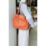 Tods Tote Bag Orange with Calf Leather and Gold Hardware #OOLT-1 - Image 33