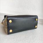 Balmain Crossbody Bag Black/Brown with Leather/Canvas and Gold Hardware #OOUO-6 - Image 14