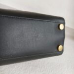 Balmain Crossbody Bag Black/Brown with Leather/Canvas and Gold Hardware #OOUO-6 - Image 16