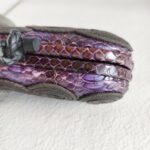Bottega Veneta Knot Clutch Purple/Bronze with Snake Skin/Suede Leather Lining and Black Hardware #OOTL-1 - Image 11