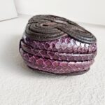 Bottega Veneta Knot Clutch Purple/Bronze with Snake Skin/Suede Leather Lining and Black Hardware #OOTL-1 - Image 7