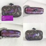 Bottega Veneta Knot Clutch Purple/Bronze with Snake Skin/Suede Leather Lining and Black Hardware #OOTL-1 - Image 2