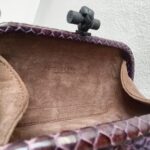 Bottega Veneta Knot Clutch Purple/Bronze with Snake Skin/Suede Leather Lining and Black Hardware #OOTL-1 - Image 20