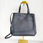 Celine Tote Bag Black with Calf Leather and Gold Hardware #OOUO-2