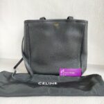 Celine Tote Bag Black with Calf Leather and Gold Hardware #OOUO-2 - Image 2