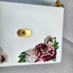 D&G Welcome Bag White/Red/Purple with Leather/Embroidery/Sequin and Gold Hardware #OOUO-5 - Image 4