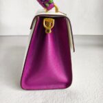 D&G Welcome Bag White/Red/Purple with Leather/Embroidery/Sequin and Gold Hardware #OOUO-5 - Image 7