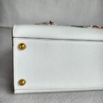 D&G Welcome Bag White/Red/Purple with Leather/Embroidery/Sequin and Gold Hardware #OOUO-5 - Image 14