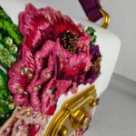 D&G Welcome Bag White/Red/Purple with Leather/Embroidery/Sequin and Gold Hardware #OOUO-5 - Image 26