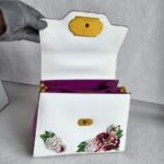 D&G Welcome Bag White/Red/Purple with Leather/Embroidery/Sequin and Gold Hardware #OOUO-5 - Image 28