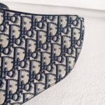 Dior Saddle Crossbody Bag Blue with Canvas/Leather and Gold Hardware #OOCY-3 - Image 4
