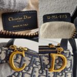 Dior Saddle Crossbody Bag Blue with Canvas/Leather and Gold Hardware #OOCY-3 - Image 18