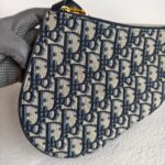 Dior Saddle Crossbody Bag Blue with Canvas/Leather and Gold Hardware #OOCY-3 - Image 3