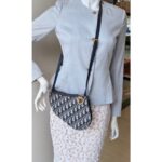 Dior Saddle Crossbody Bag Blue with Canvas/Leather and Gold Hardware #OOCY-3 - Image 25