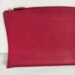 Hermes Bazar MM Clutch Rouge Genat with Togo Leather #OOCR-2 - Image 4