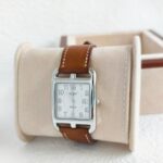 Hermes Cape Code Large Watch with Barenia Brown Leather #OOKE-4 - Image 3