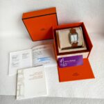 Hermes Cape Code Large Watch with Barenia Brown Leather #OOKE-4 - Image 2