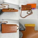 Hermes Constance To Go Long Wallet Brown with Alligator and Gold Hardware #EEEE-0 - Image 2