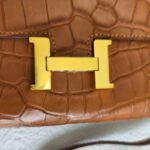 Hermes Constance To Go Long Wallet Brown with Alligator and Gold Hardware #EEEE-0 - Image 13