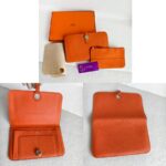 Hermes Dogon Duo Wallet Orange with Togo Leather and Palladium Hardware #OOKL-2 - Image 2