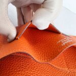 Hermes Dogon Duo Wallet Orange with Togo Leather and Palladium Hardware #OOKL-2 - Image 19