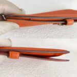 Hermes Dogon Duo Wallet Orange with Togo Leather and Palladium Hardware #OOKL-2 - Image 10