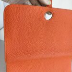 Hermes Dogon Duo Wallet Orange with Togo Leather and Palladium Hardware #OOKL-2 - Image 3