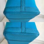 Hermes Garden Party 30 cm Blue Zanzibar with Toile Officer/Negonda Leather #OOKL-1 - Image 11