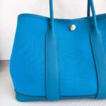 Hermes Garden Party 30 cm Blue Zanzibar with Toile Officer/Negonda Leather #OOKL-1 - Image 3