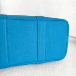 Hermes Garden Party 30 cm Blue Zanzibar with Toile Officer/Negonda Leather #OOKL-1 - Image 10