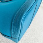 Hermes Garden Party 30 cm Blue Zanzibar with Toile Officer/Negonda Leather #OOKL-1 - Image 12
