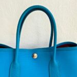 Hermes Garden Party 30 cm Blue Zanzibar with Toile Officer/Negonda Leather #OOKL-1 - Image 20