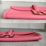 Hermes Jige Clutch Pink Rose with Epsom Leather #OOCR-3 - Image 13