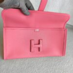 Hermes Jige Clutch Pink Rose with Epsom Leather #OOCR-3 - Image 3