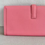 Hermes Jige Clutch Pink Rose with Epsom Leather #OOCR-3 - Image 6