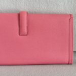 Hermes Jige Clutch Pink Rose with Epsom Leather #OOCR-3 - Image 7