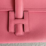 Hermes Jige Clutch Pink Rose with Epsom Leather #OOCR-3 - Image 16