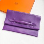 Hermes Plitplat Clutch Ultraviolet Purple with Evercolor #OOCR-1