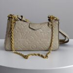 LV Easy Pouch Etoupe Grey with Empreinte Leather and Gold Hardware #OOCY-4