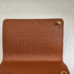 LV Porte Cartes Credit Pression M60937 Brown with Monogram Coated Canvas and Gold Hardware #OOUT-3 - Image 7
