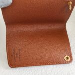 LV Porte Cartes Credit Pression M60937 Brown with Monogram Coated Canvas and Gold Hardware #OOUT-3 - Image 8