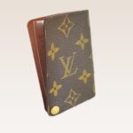 LV Porte Cartes Credit Pression M60937 Brown with Monogram Coated Canvas and Gold Hardware #OOUT-3