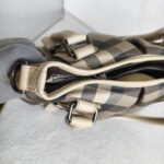 Burberry Hobo Bag Light Cream/Grey with Coated Canvas/Calfskin and Silver Hardware #OORO-10 - Image 10