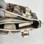 Burberry Hobo Bag Light Cream/Grey with Coated Canvas/Calfskin and Silver Hardware #OORO-10 - Image 11