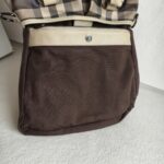 Burberry Hobo Bag Light Cream/Grey with Coated Canvas/Calfskin and Silver Hardware #OORO-10 - Image 26