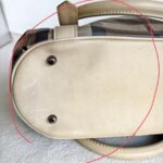 Burberry Hobo Bag Light Cream/Grey with Coated Canvas/Calfskin and Silver Hardware #OORO-10 - Image 12