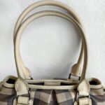 Burberry Hobo Bag Light Cream/Grey with Coated Canvas/Calfskin and Silver Hardware #OORO-10 - Image 21