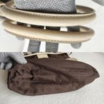 Burberry Hobo Bag Light Cream/Grey with Coated Canvas/Calfskin and Silver Hardware #OORO-10 - Image 17